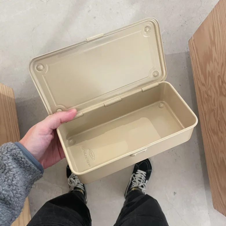 Boîte Japonaise en métal - Beige