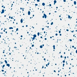 Boîte Japonaise en métal - Blanc moucheté bleu
