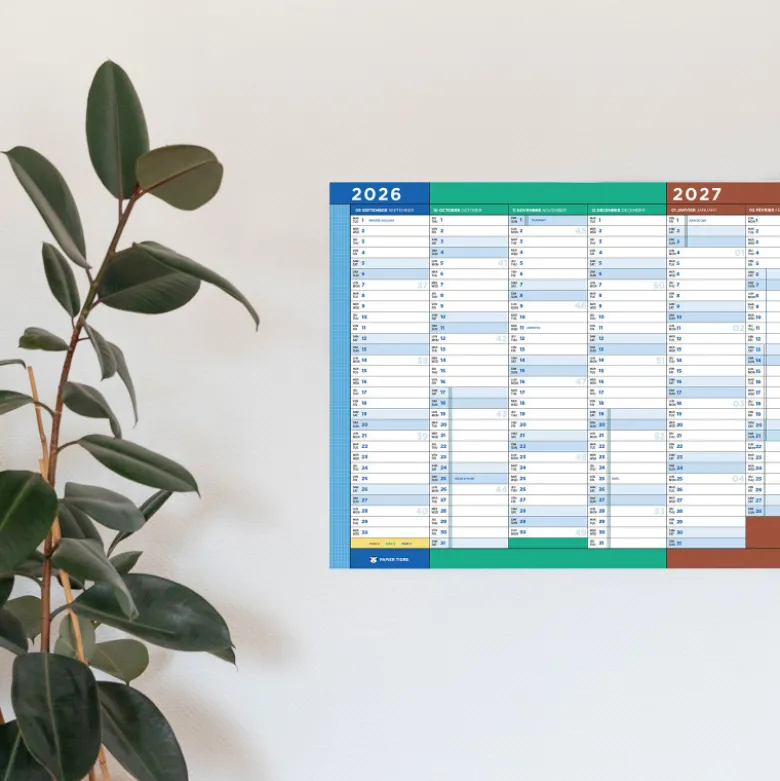 Calendrier géant 2026-2027 Horizontal - Admin