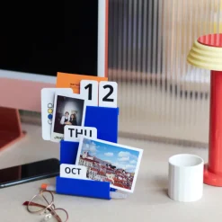 Calendrier perpétuel de bureau - Bleu