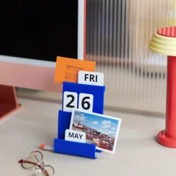 Calendrier perpétuel de bureau - Bleu
