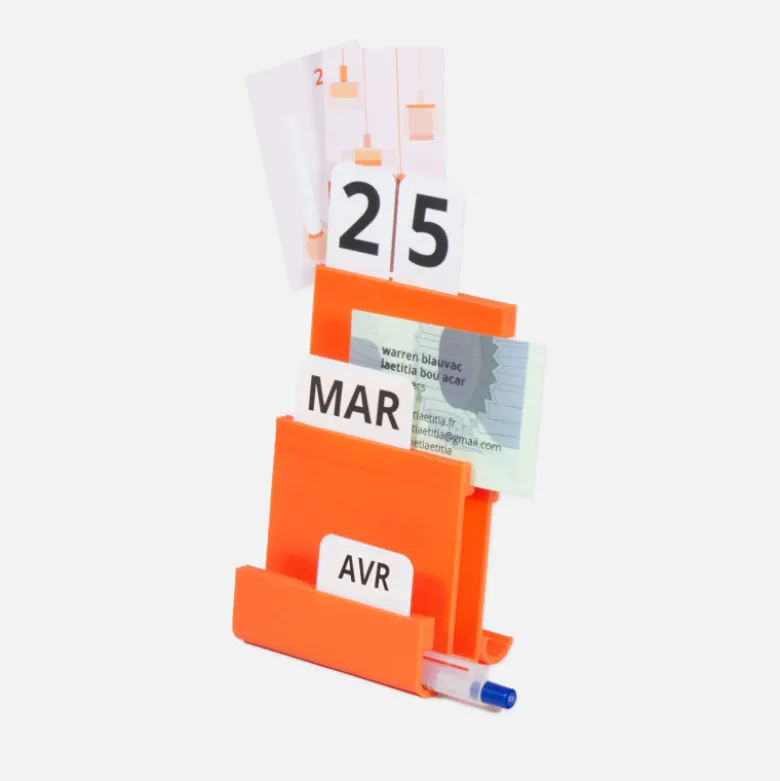 Calendrier perpétuel de bureau - Orange