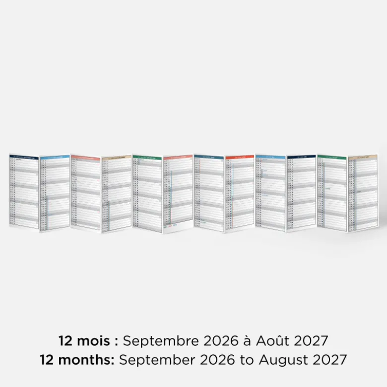 Calendrier Visionnaire S 2026-2027 (12 mois) - Dash