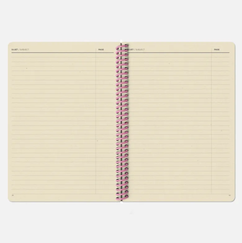 Carnet A5 - Carrelé Rose (configurable)