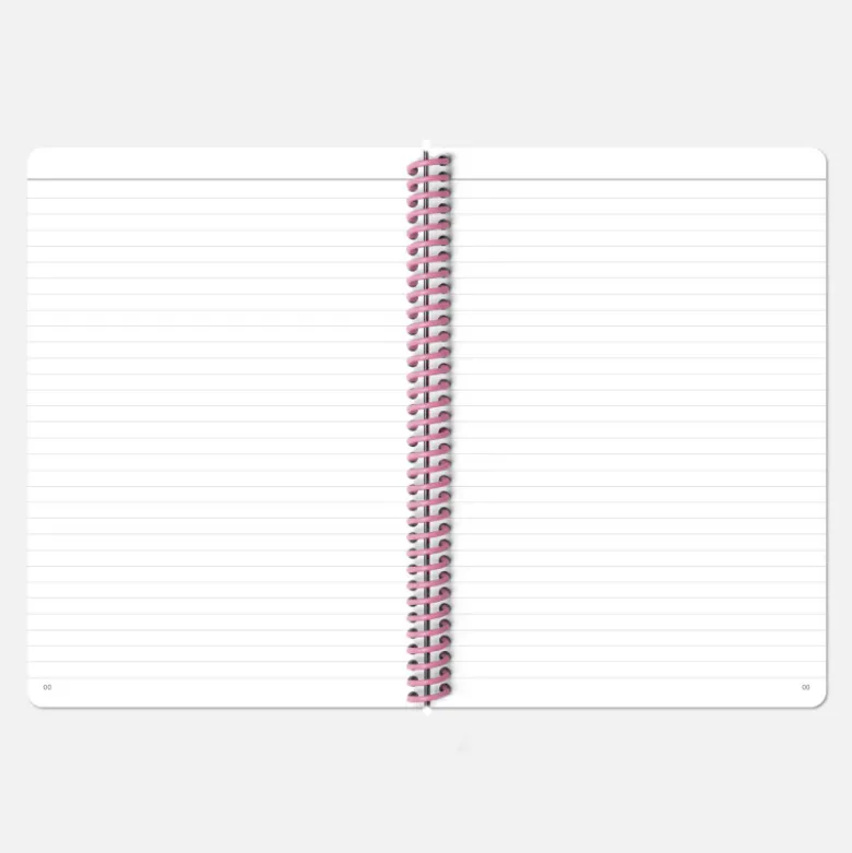 Carnet A5 - Carrelé Rose (configurable)