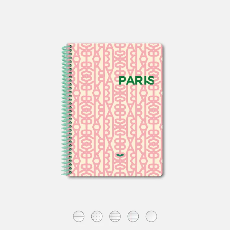 Carnet A5 - ParisParis Rose (configurable)