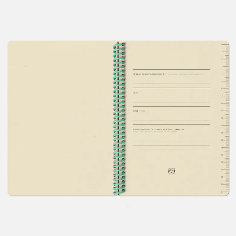 Carnet A5 - Tigre Rayé Aqua (configurable)