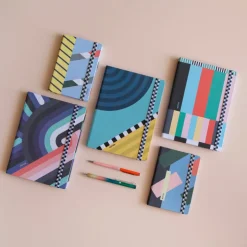 Carnet A5 toilé - Pistes