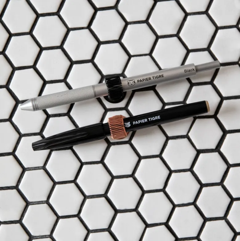 Clip Porte-Stylo Aimanté - Noir