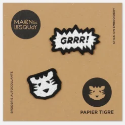 Écussons Autocollants - Grrr + Tigre