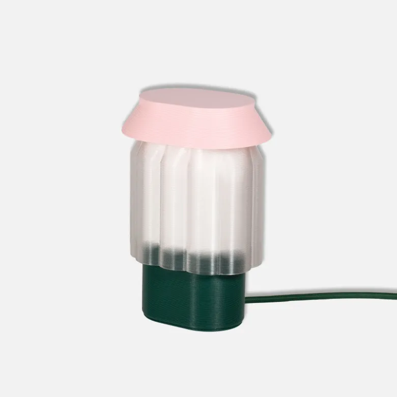 Lampe Nour - Vert et rose