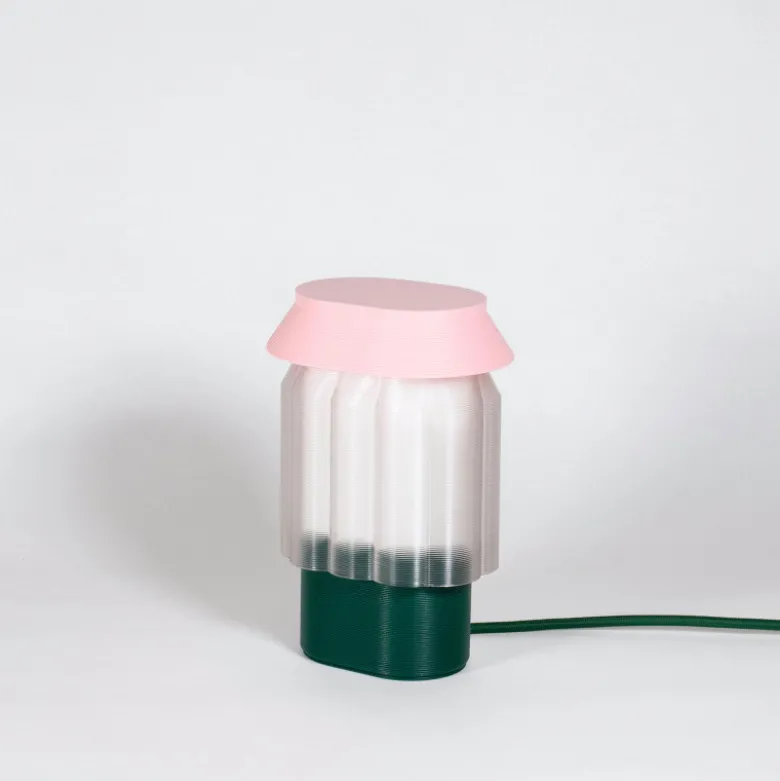 Lampe Nour - Vert et rose