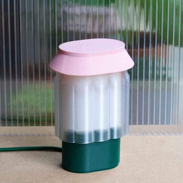 Lampe Nour - Vert et rose