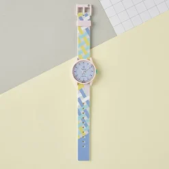 Montre et carnet - Tissé Rose