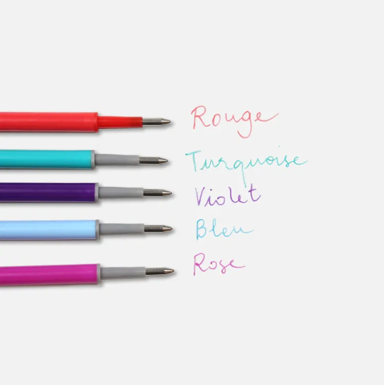 Pack de 5 recharges stylo effaçable Korektor - Multicolore