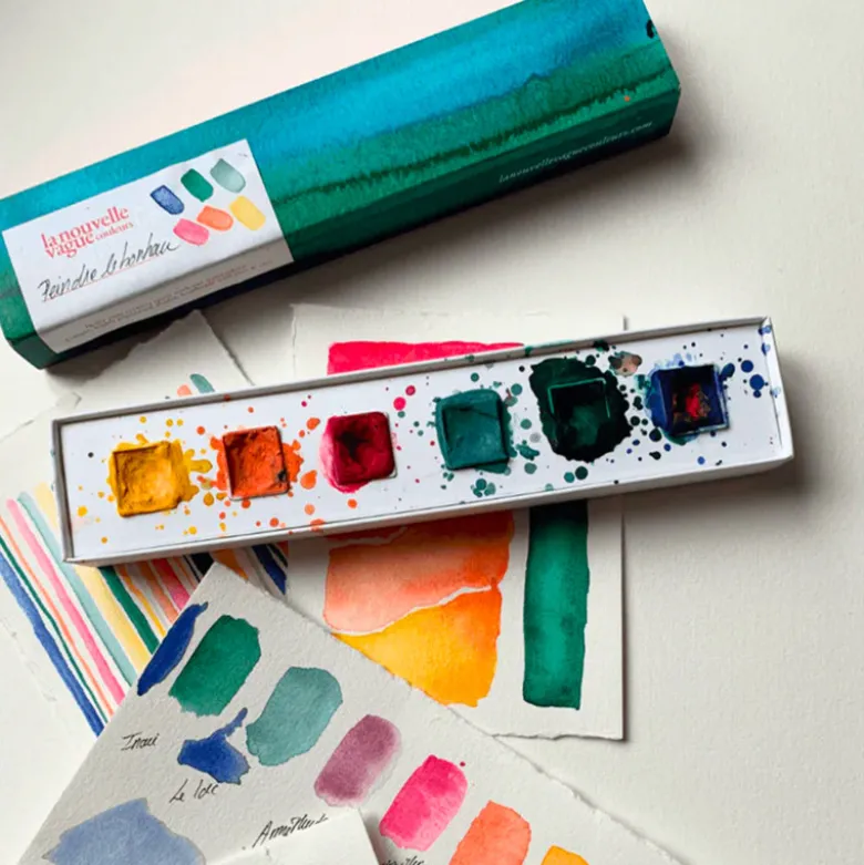 Palette d'aquarelle Peindre le bonheur