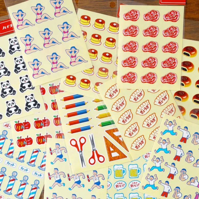 Planche de stickers - Brioche aux haricots