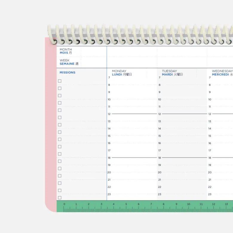Planning Hebdomadaire - Minéral