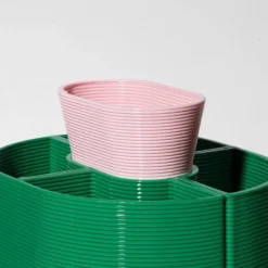 Pot à crayons - Vert et rose