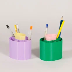 Pot à crayons - Vert et rose