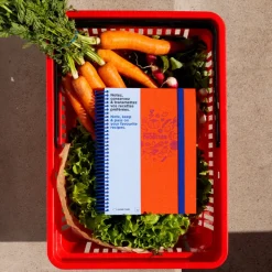Set de carnet de recettes tissu - Corail
