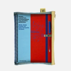 Set de carnet de recettes tissu - Corail