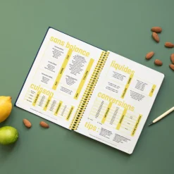 Set de carnet de recettes tissu - Corail