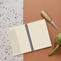 Set de carnet de recettes tissu - Corail