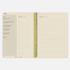 Set de carnet de recettes tissu - Jean