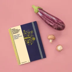 Set de carnet de recettes tissu - Marine