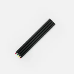 Set de 4 Crayons Japonais Fluo Noir