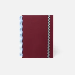 Set de Papeterie - Carnet tissu Bordeaux