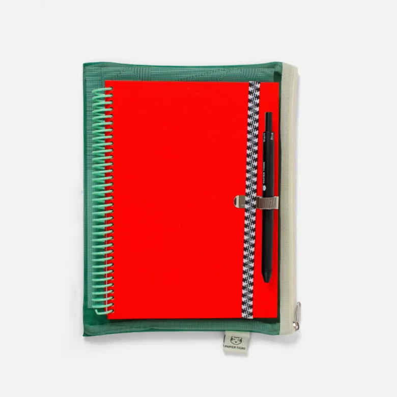 Set de Papeterie - Carnet tissu Corail