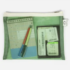 Set trousse et pochettes Mesh - Jaune