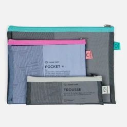 Set trousse et pochettes Mesh - Noire