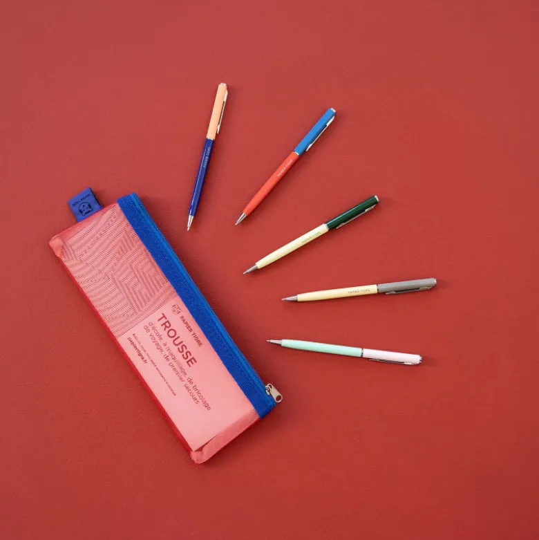 Set trousse et pochettes Mesh - Rouge