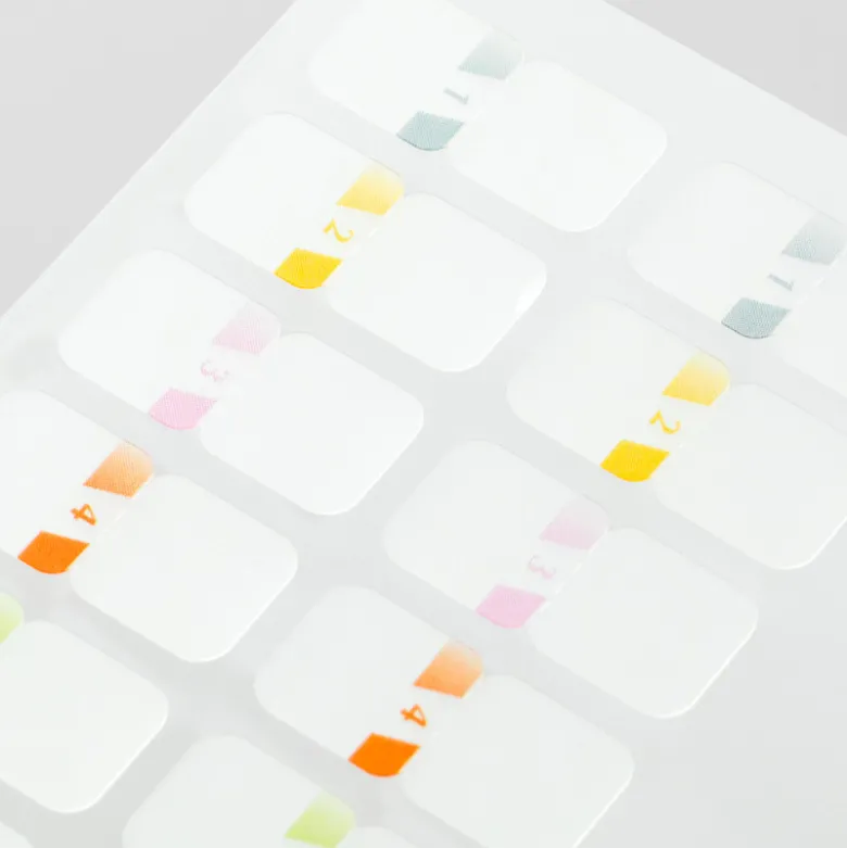 Stickers index - Chiffres multicolores
