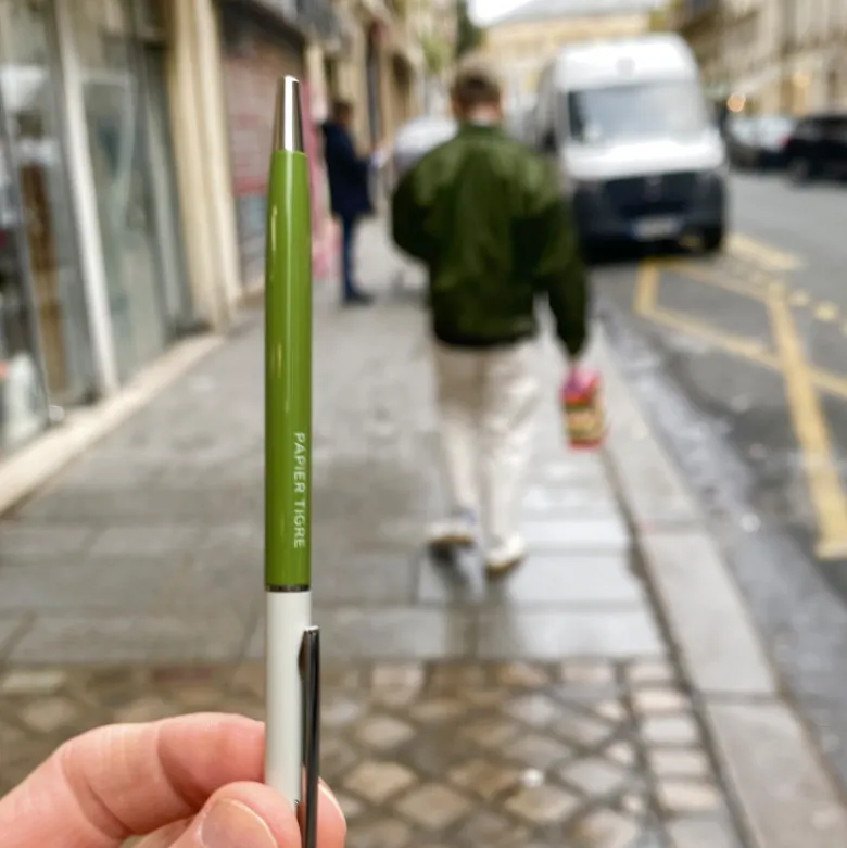 Stylo-Bille - Olive/Lune