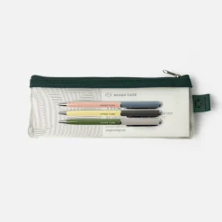 Trousse Mesh et les 3 stylos - Jaune
